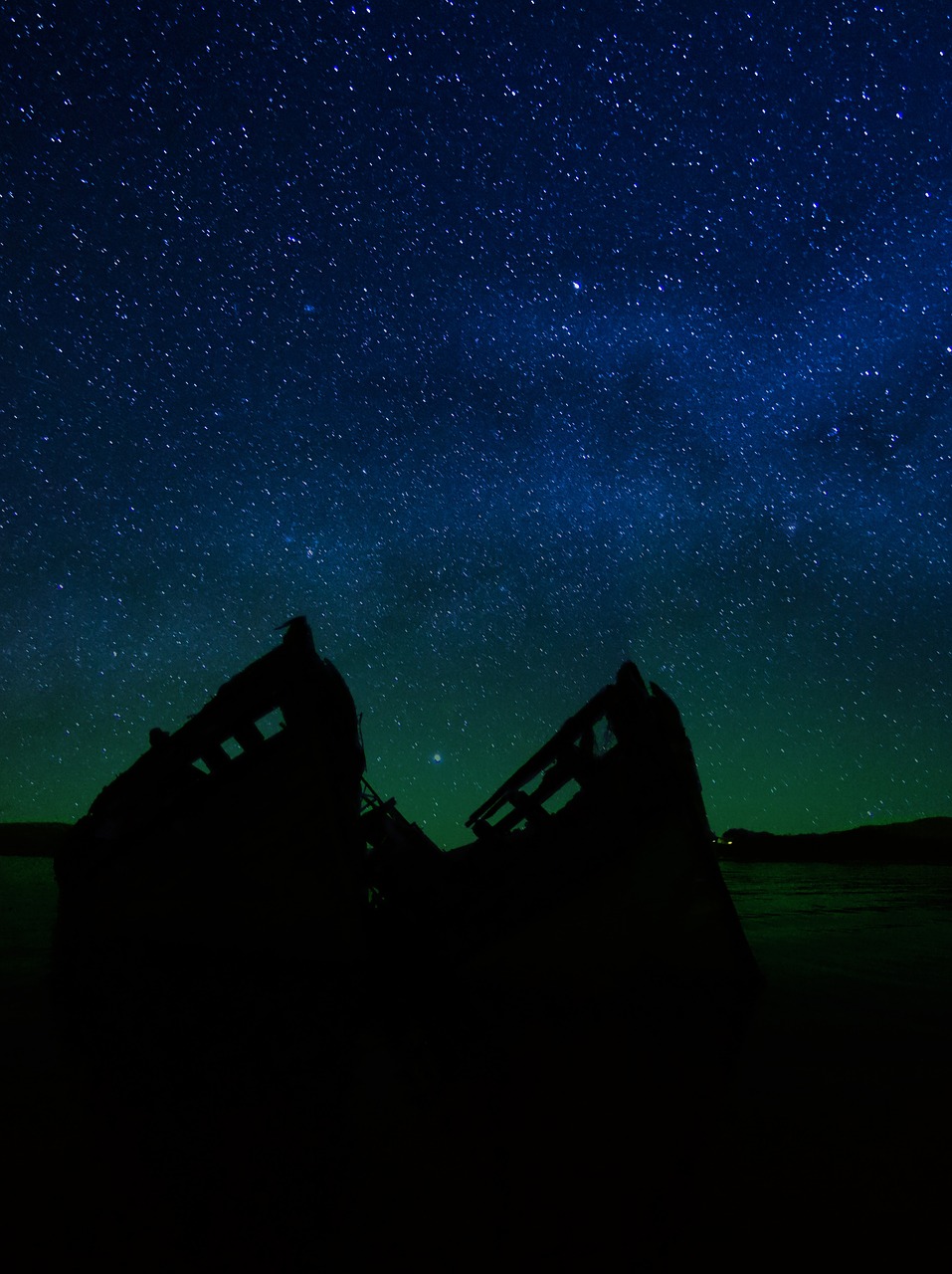 stars nebula boats free photo