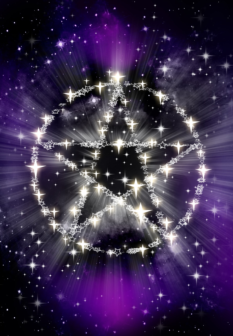 stars pentagram magic free photo