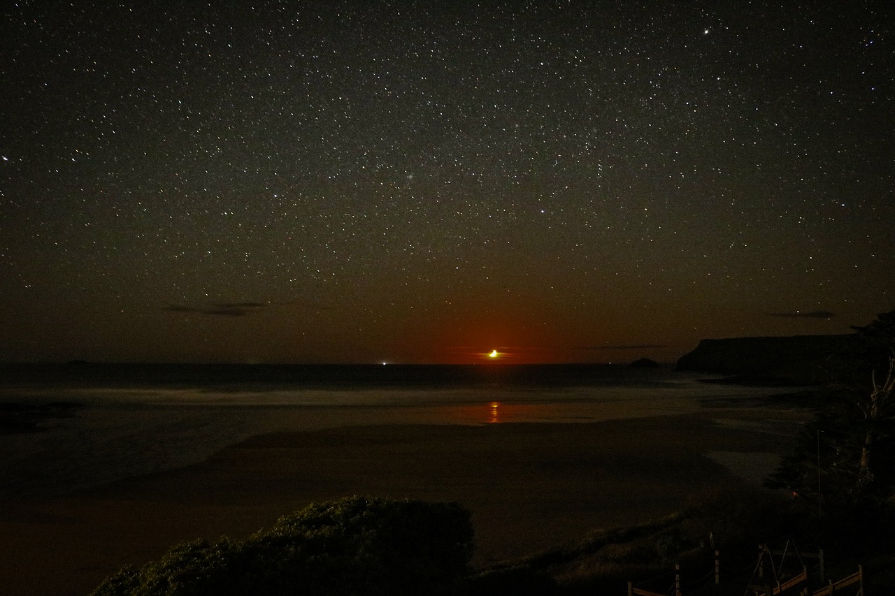 stars cornwall night free photo