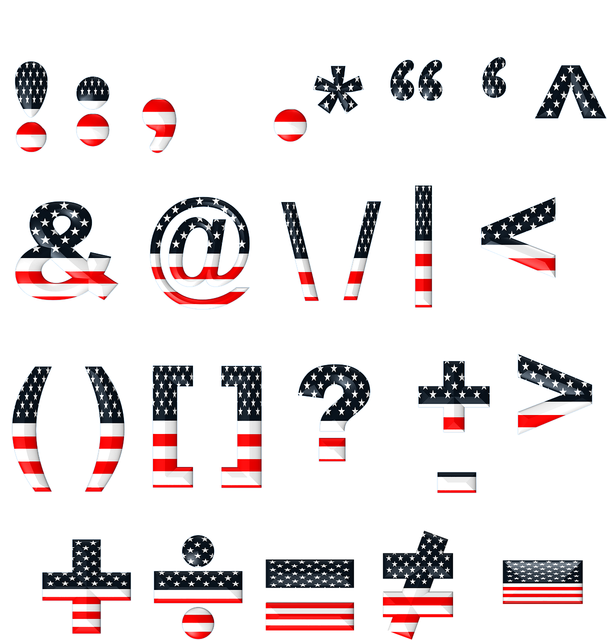 stars stripes font free photo