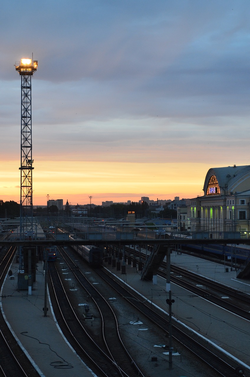 station rails trains free photo