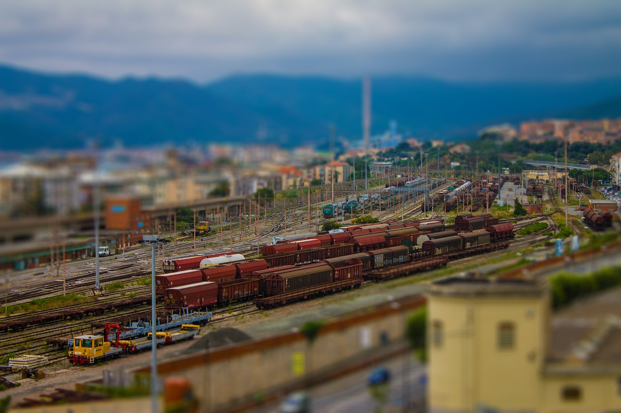 station miniature freight yard free photo