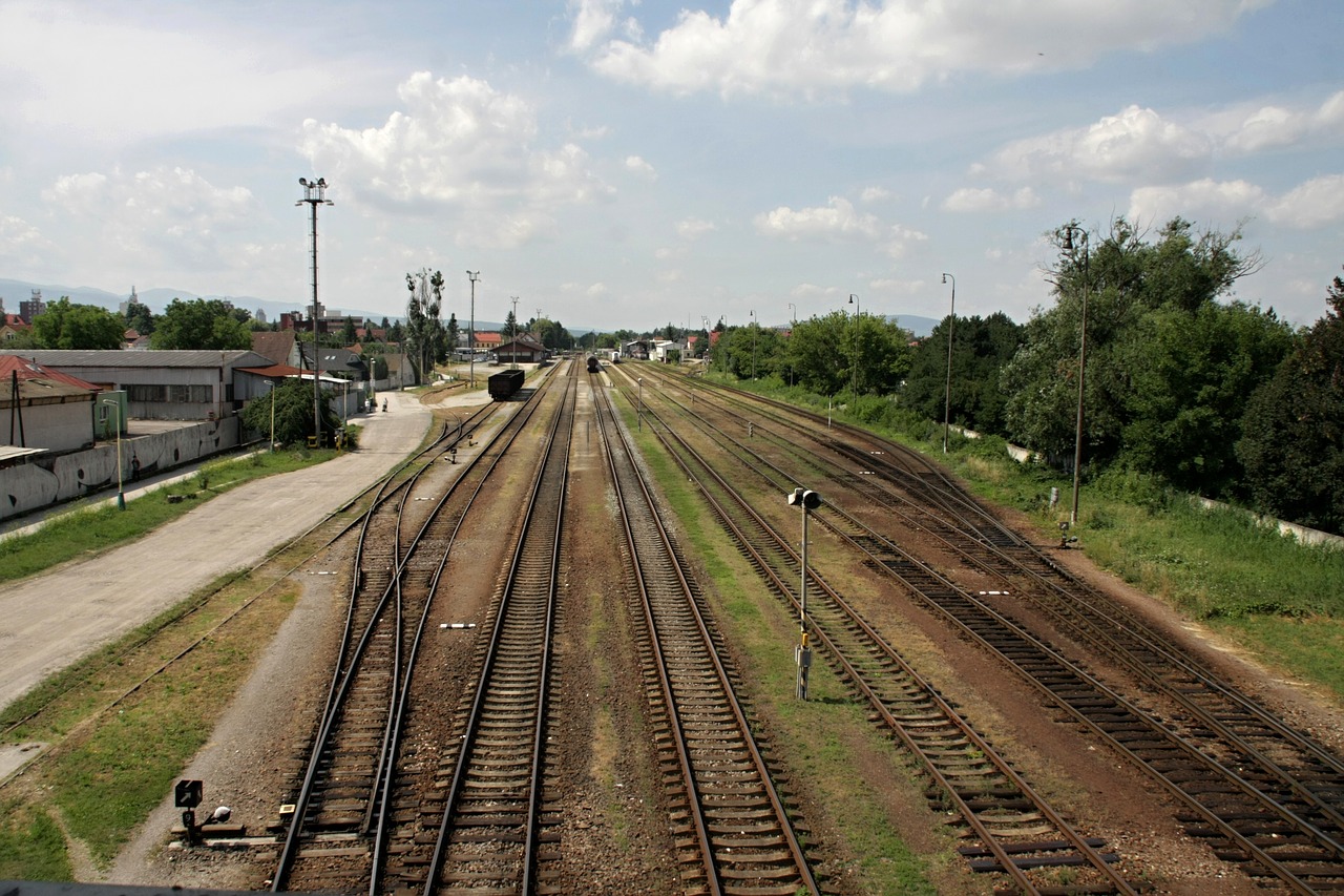 station prievidza  tracks  railway free photo