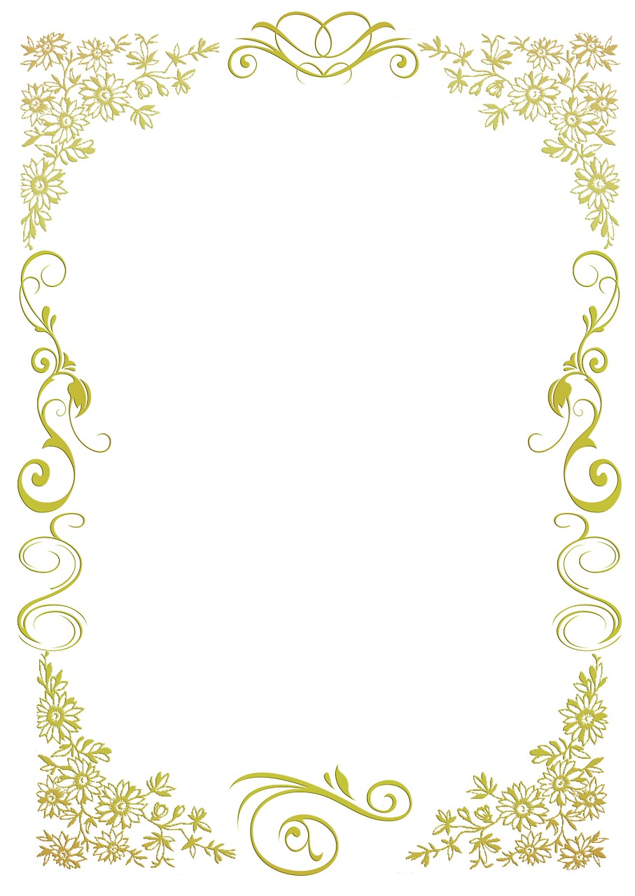stationery floral gold free photo