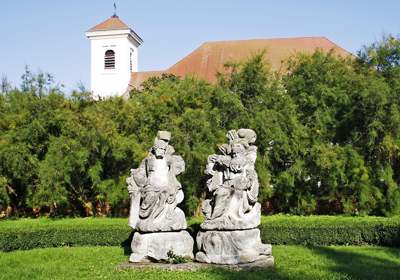 statuary church slavkov gardens free photo