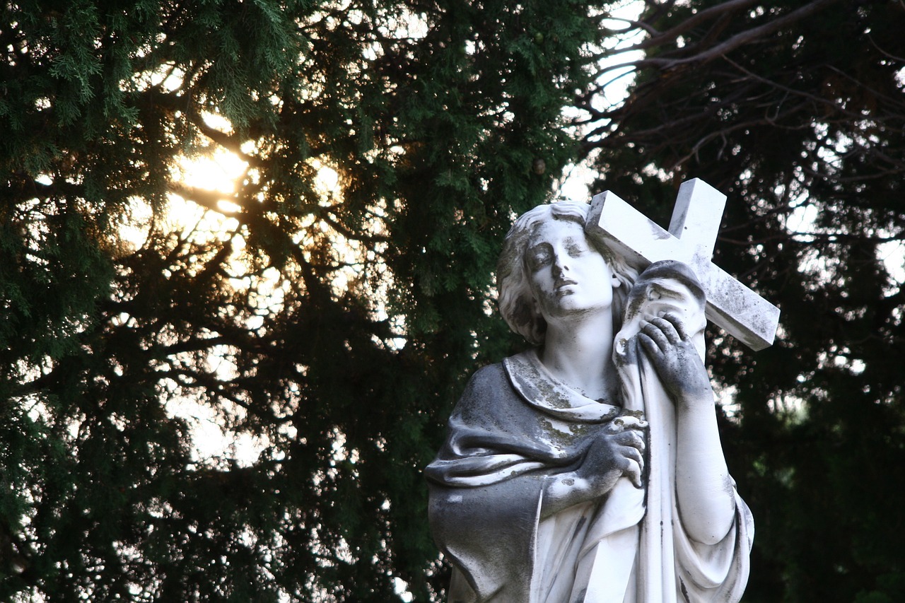 statue graveyard stone free photo