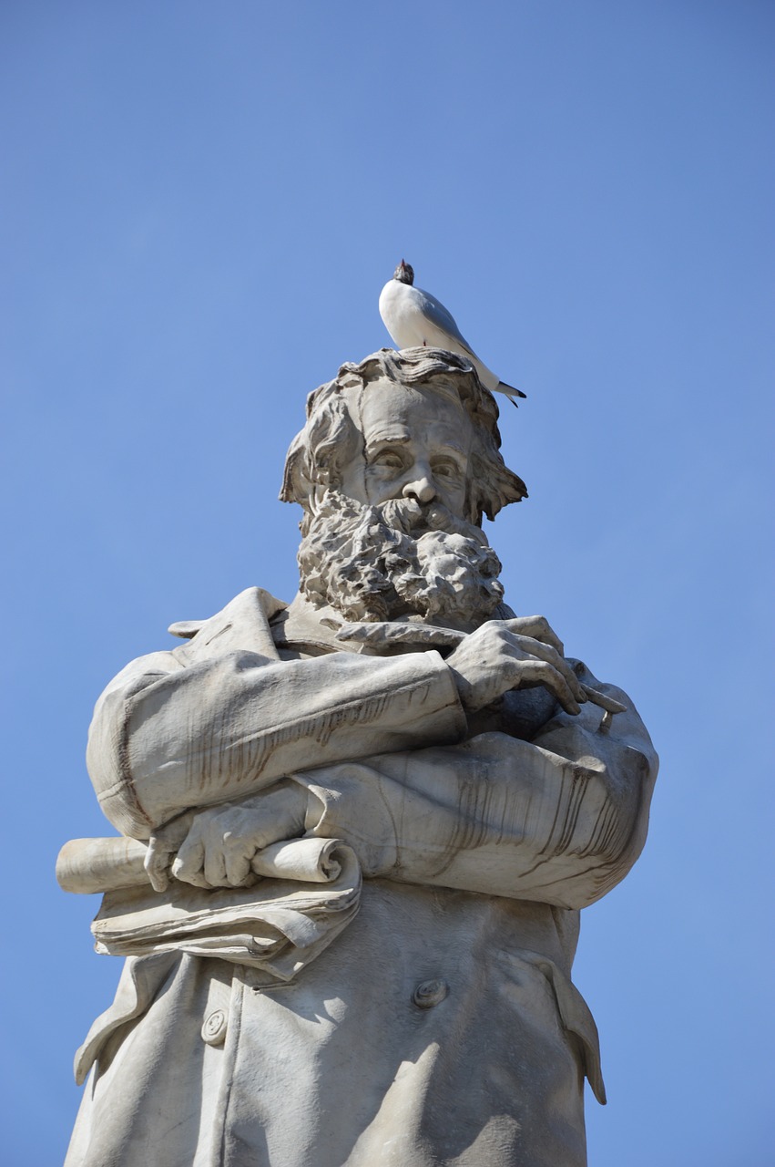 statue seagull bird free photo