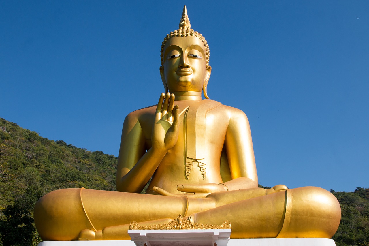 statue golden buddhism free photo