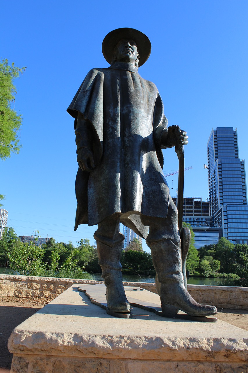 stevie ray vaughan statue austin free photo