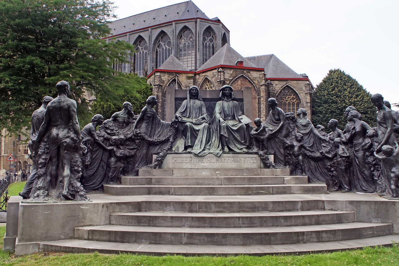 statue van eyck johann free photo