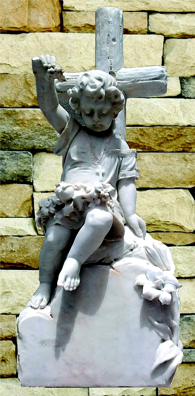statue angel child free photo