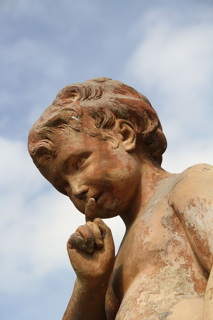 statue stone child free photo