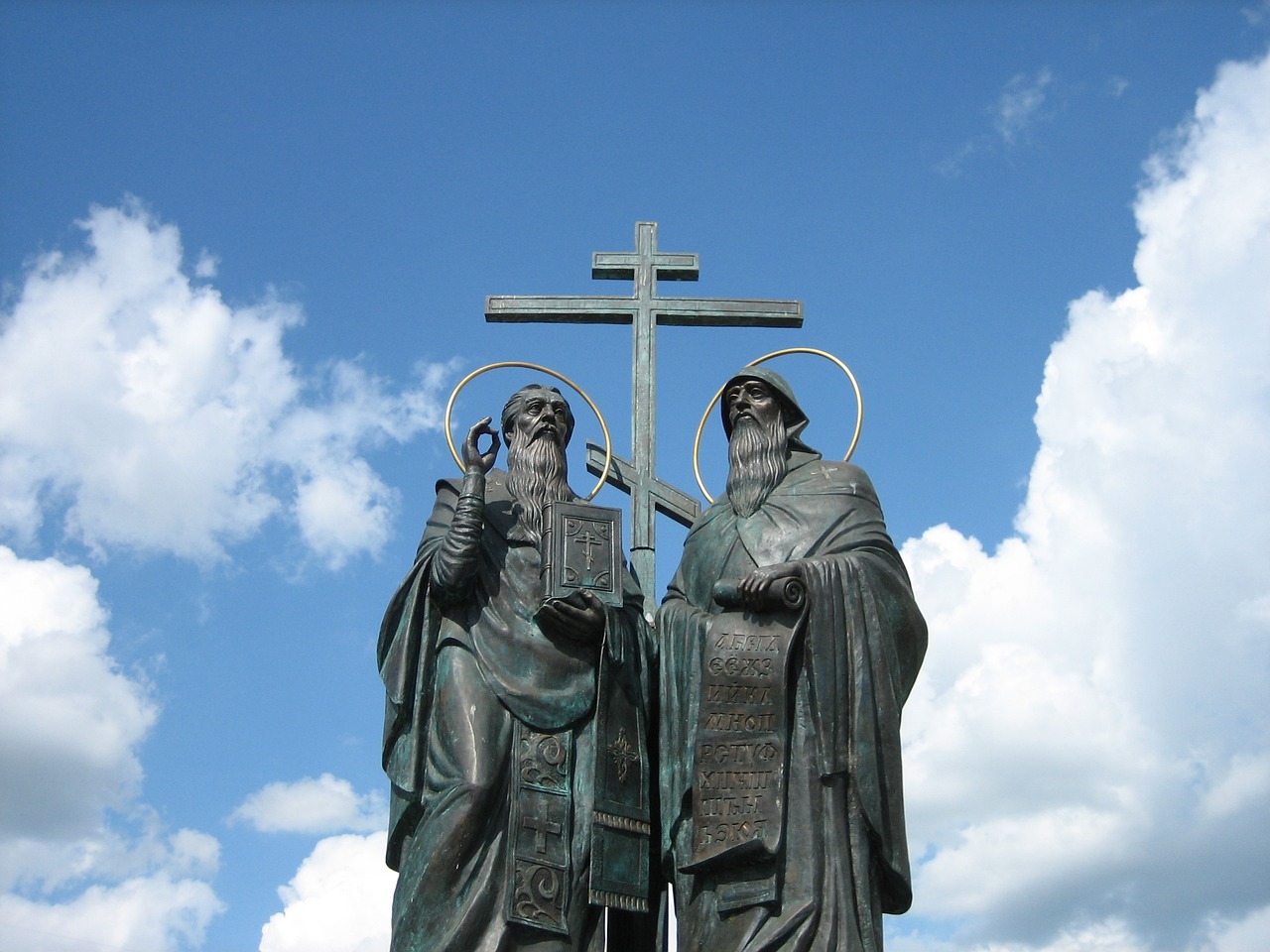 statue kolomna the monument to cyril and methodius free photo