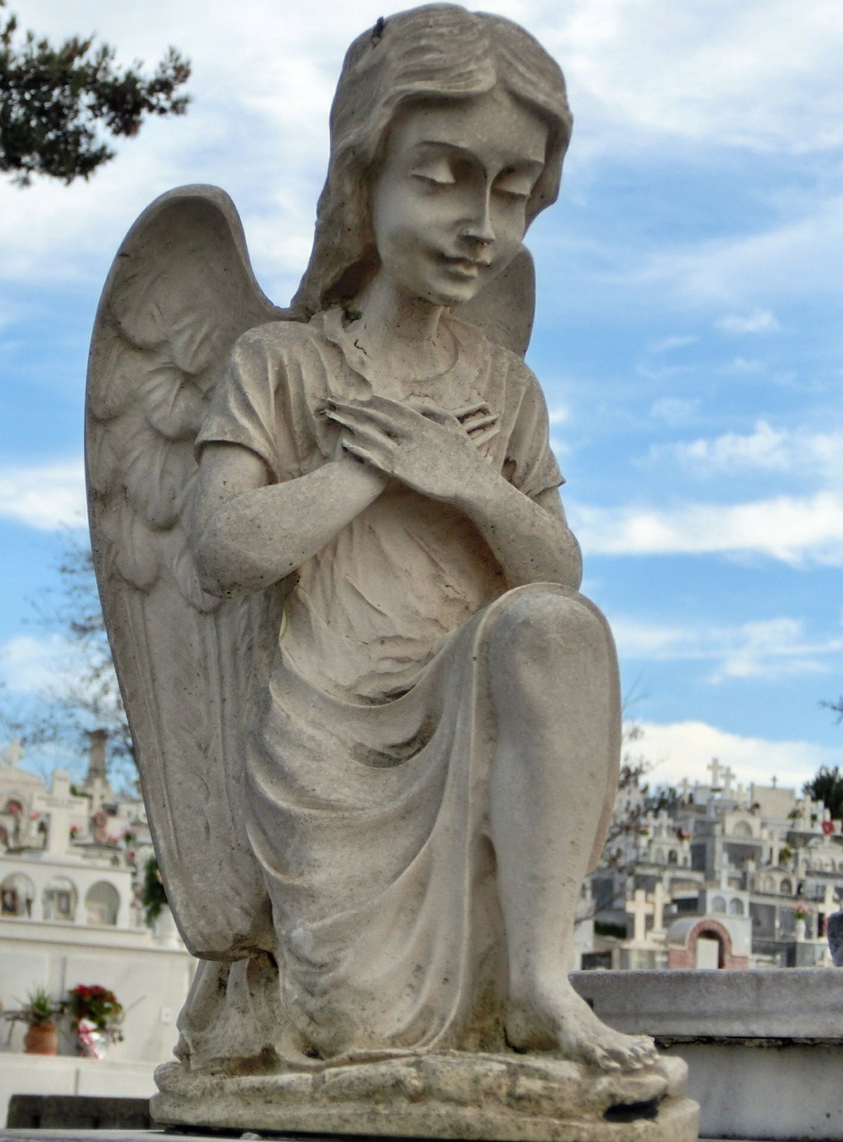 statue angel cemetery free photo