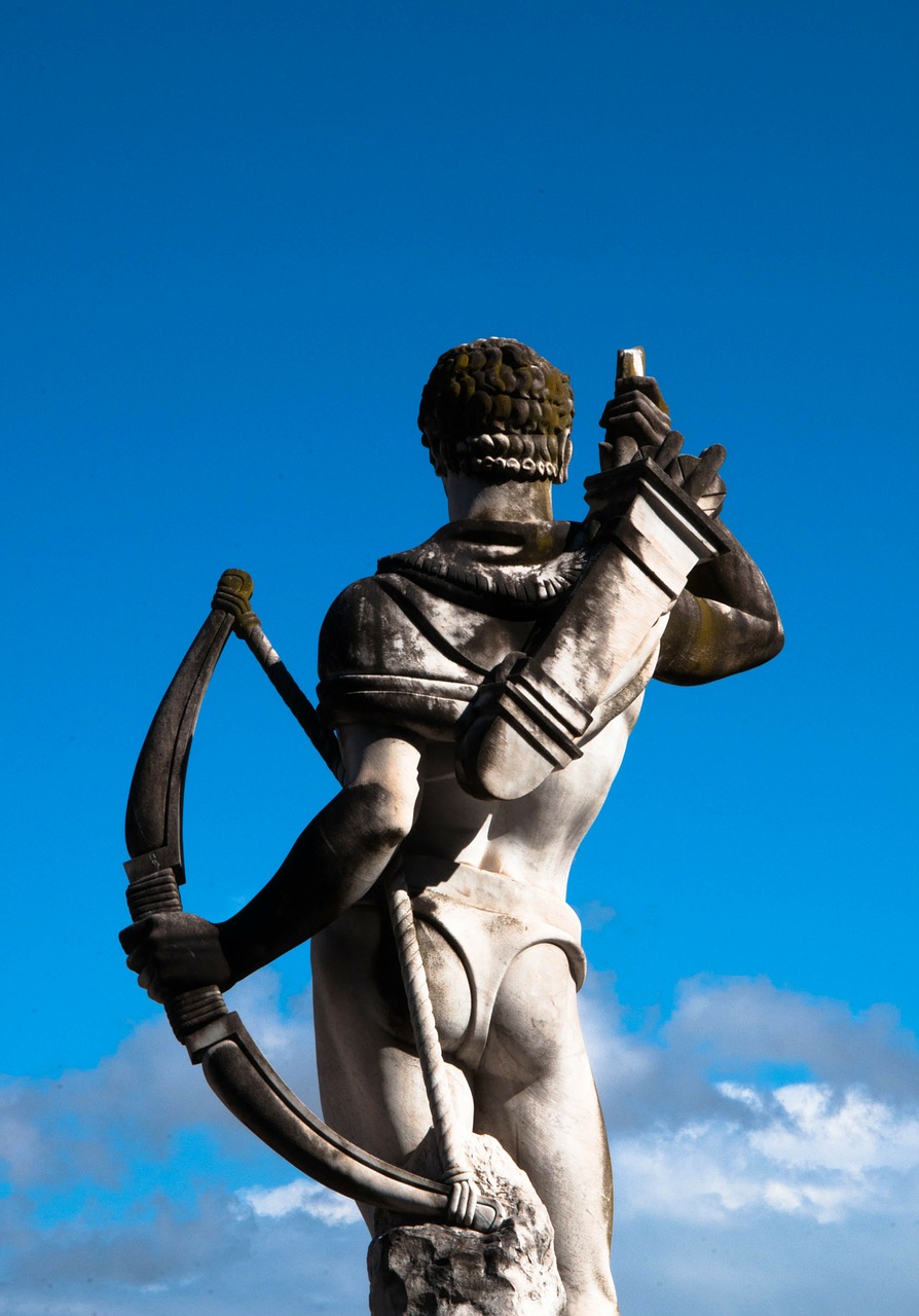 statue sculpture archer free photo