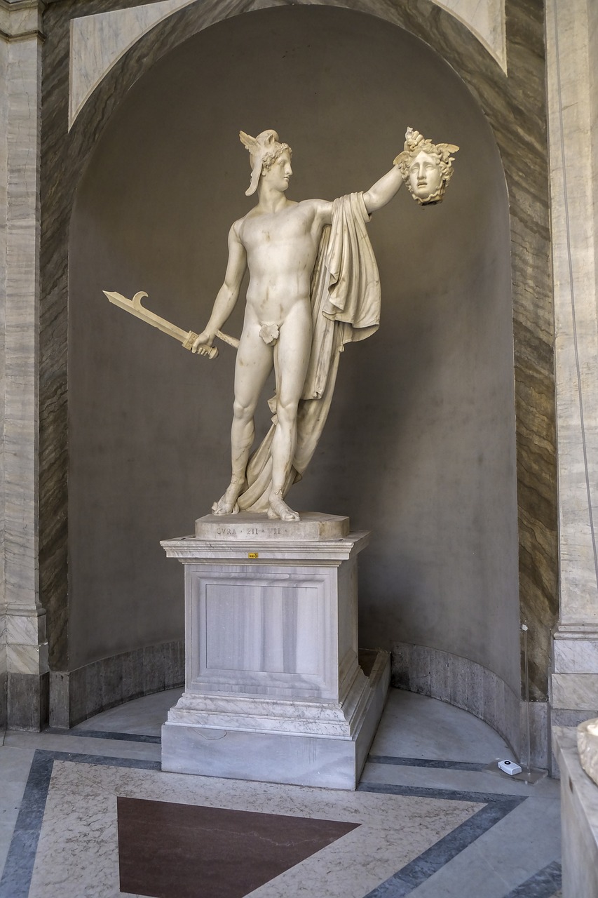 statue vatican museum rome free photo