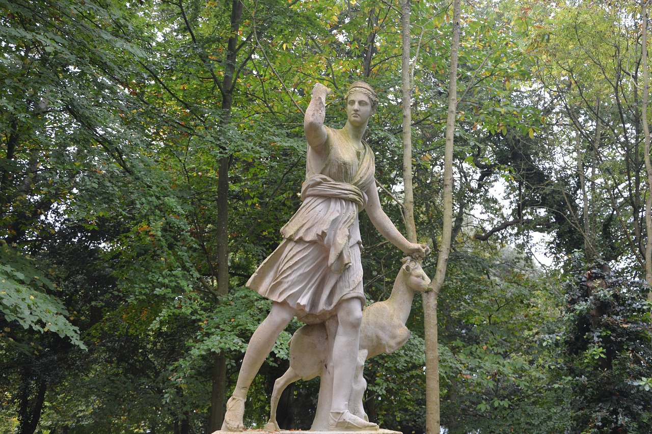 statue diana goddess of the hunt wild nature free photo