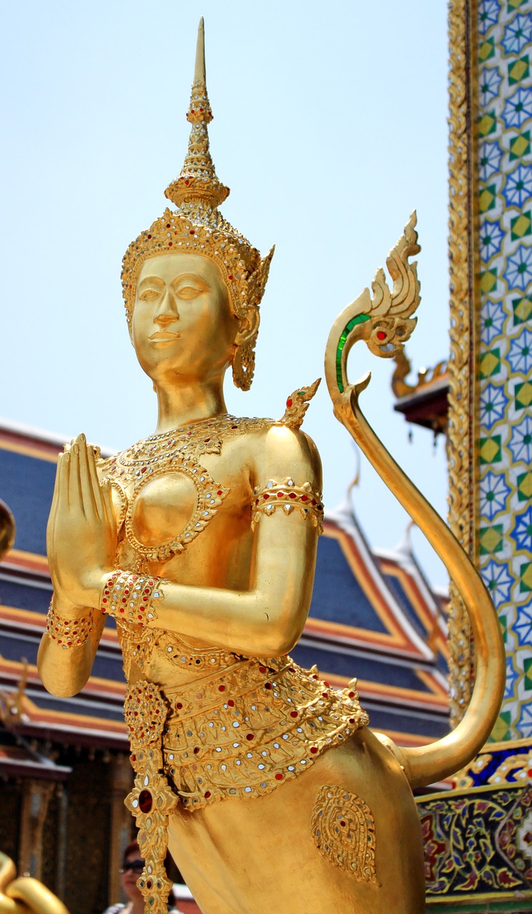 statue temple of the emerald buddha thailand free photo