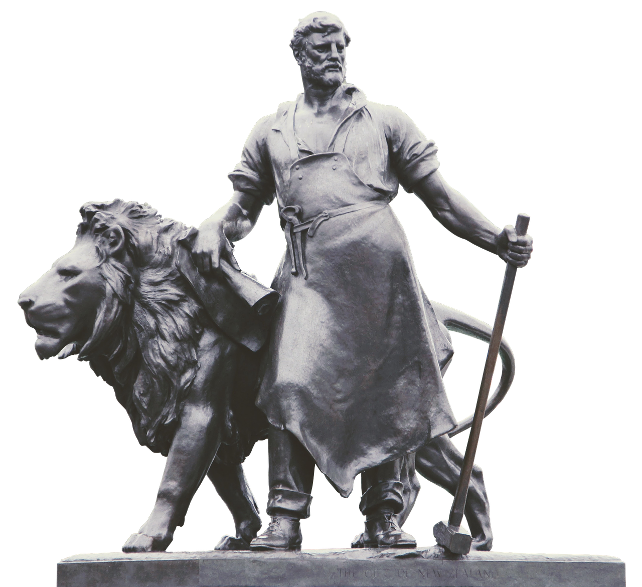 statue lion blacksmith free photo