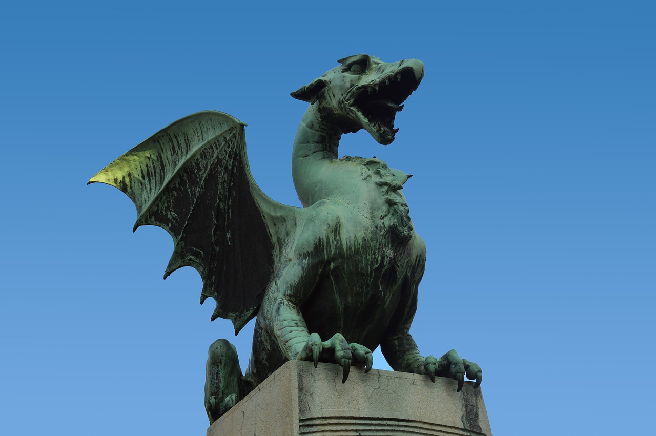 statue dragon ljubliana free photo