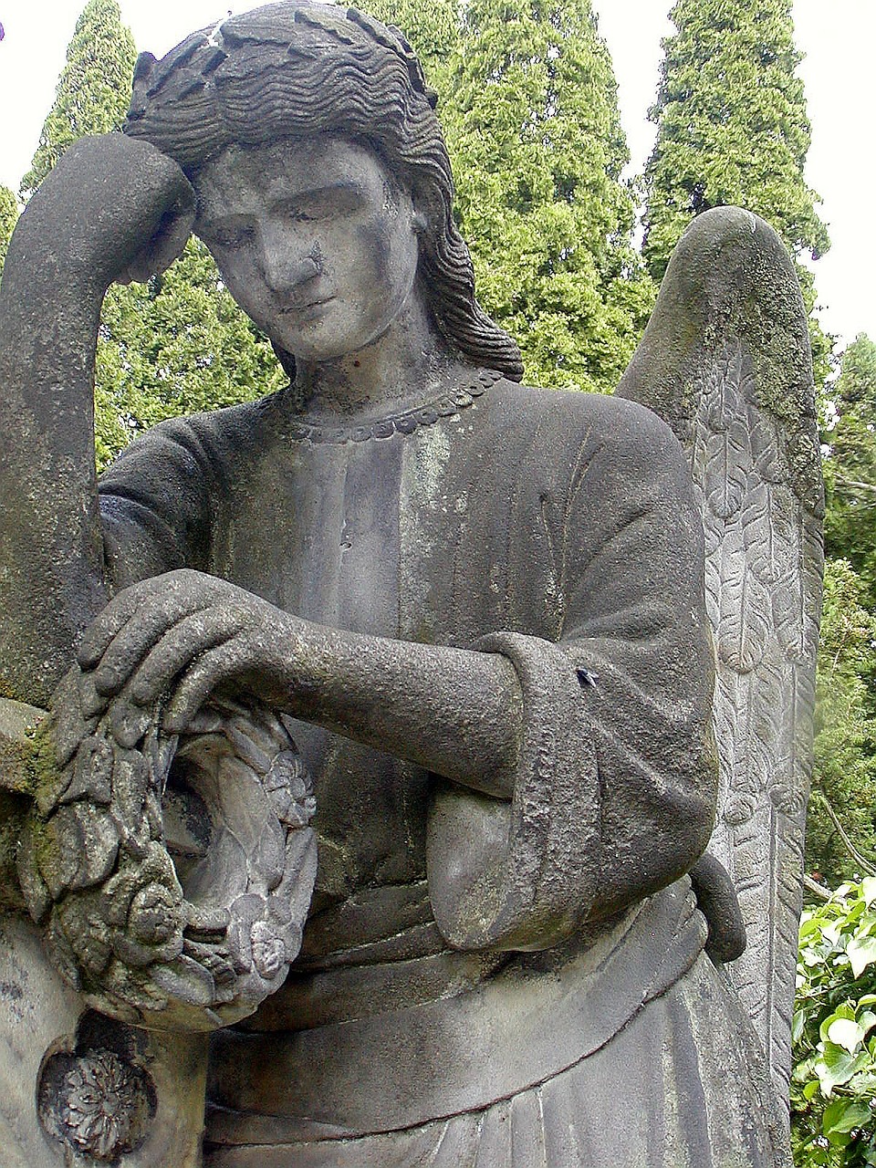 statue angel sadness free photo