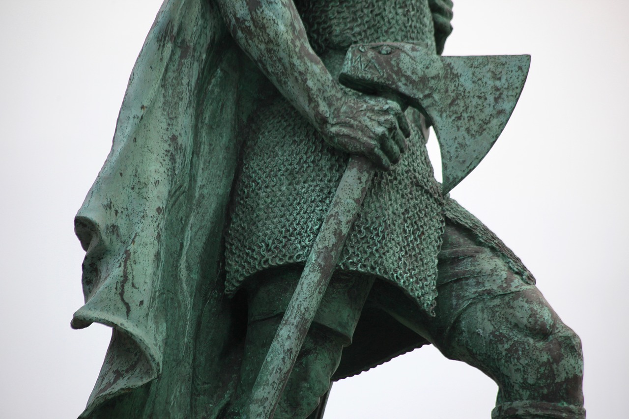 statue  axe  viking free photo