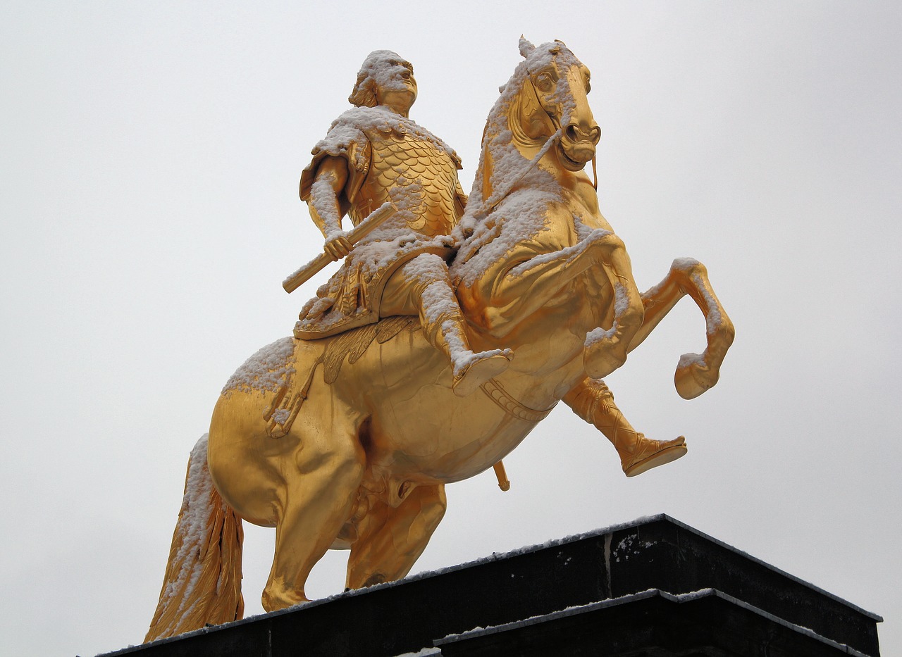 statue  rider  gold free photo