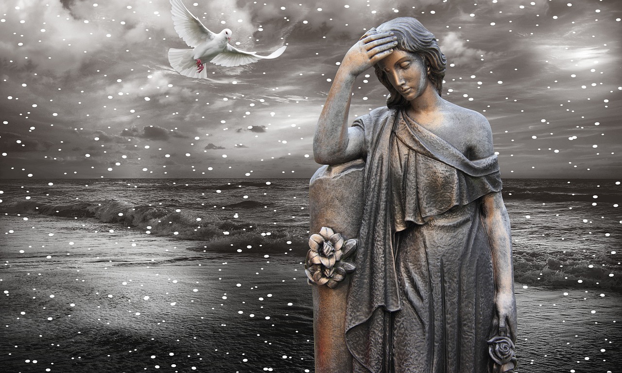 statue  mourning  sculpture free photo