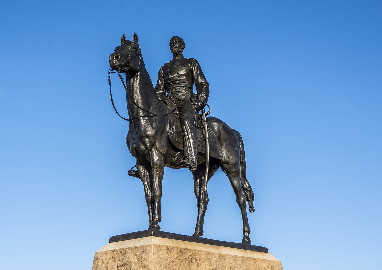 statue  horse  civil war free photo