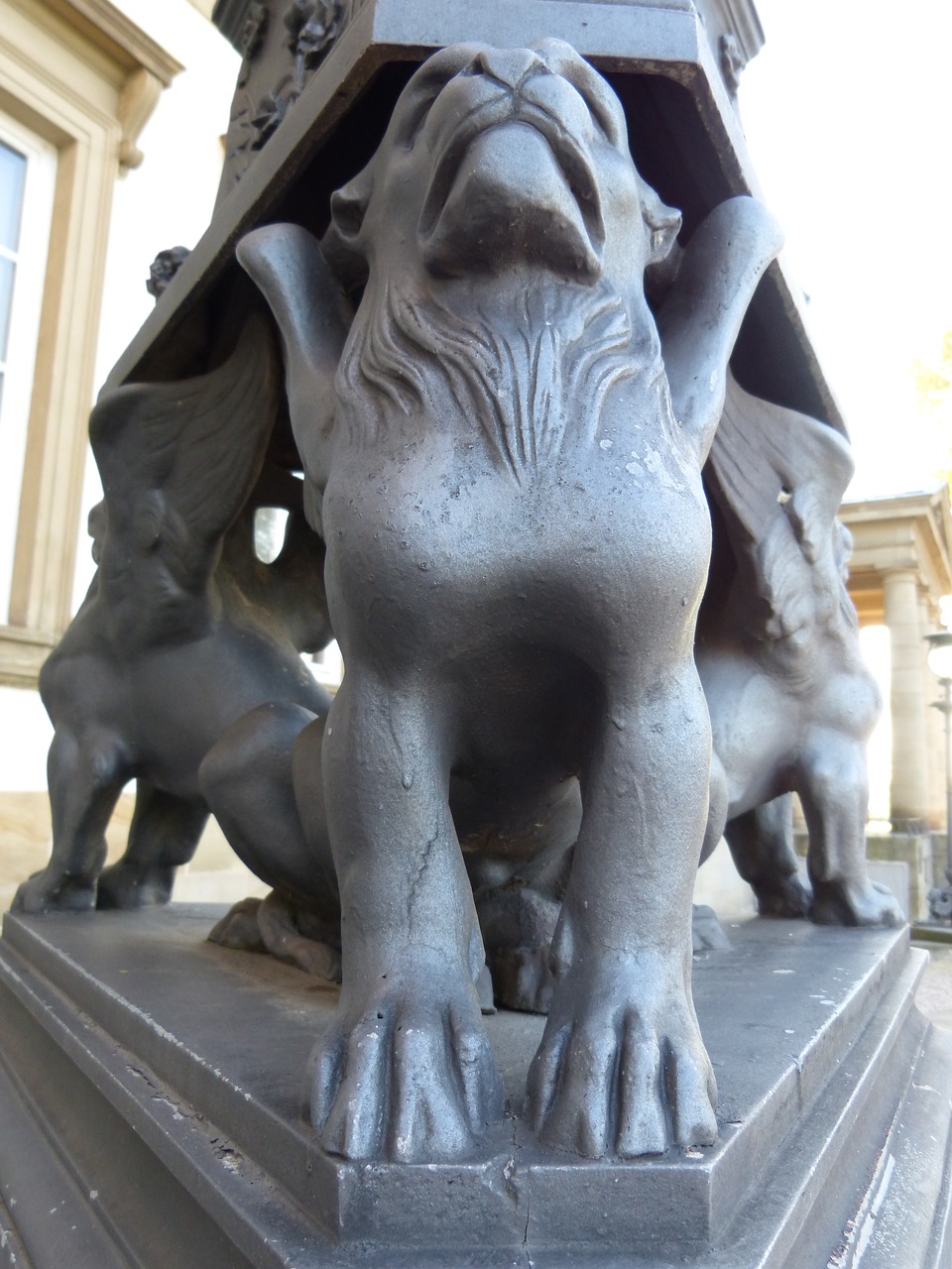 statue lion sphinx free photo