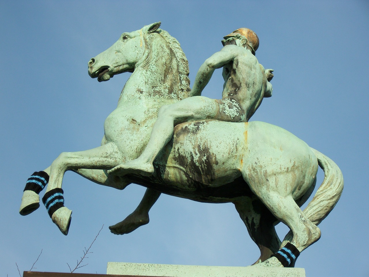 statue horseman sculpture free photo