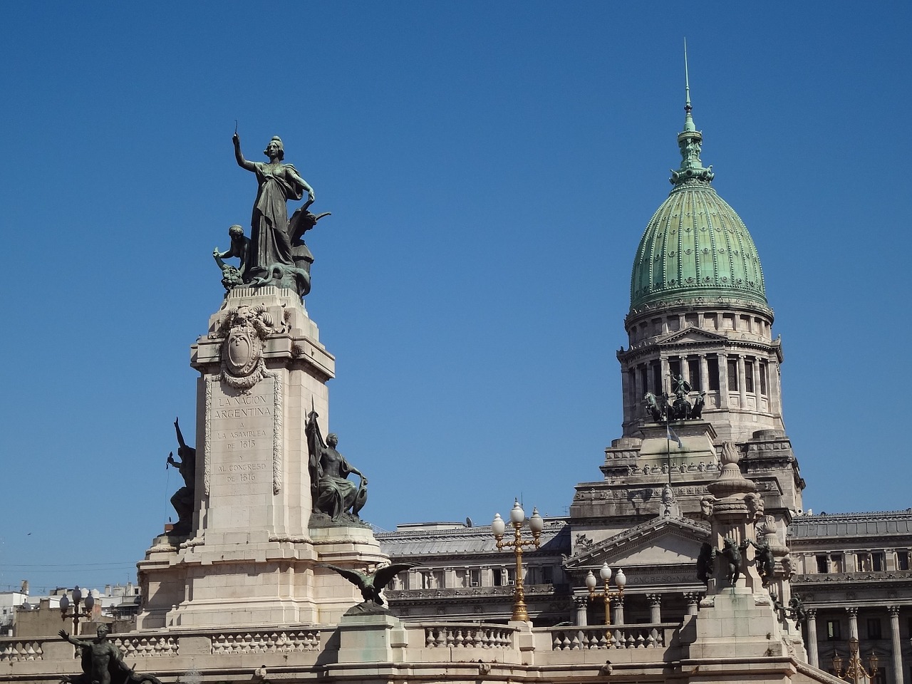 statue dome buenos aires free photo