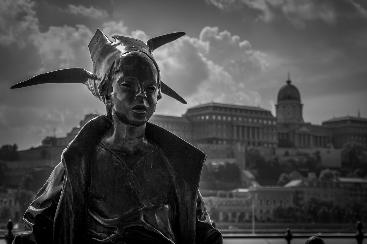 statue in budapest budapest hungary free photo