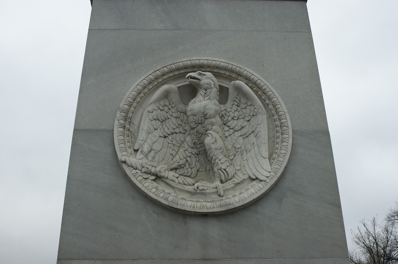 stone carving eagle symbol free photo