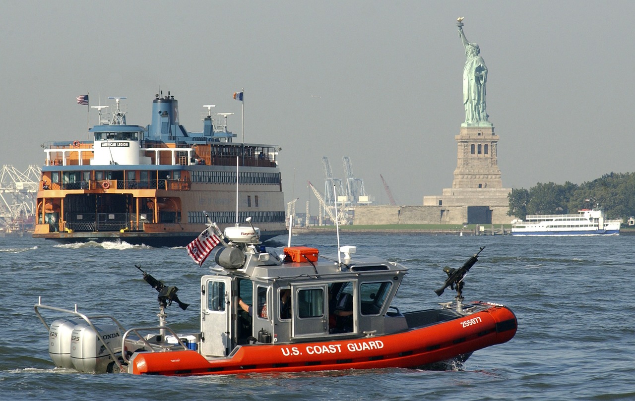 statue of liberty new york city ship free photo