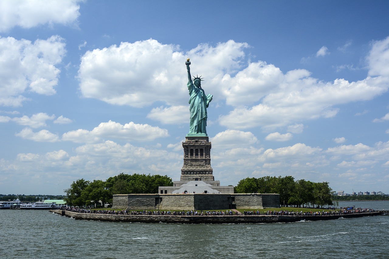 statue of liberty liberty island new york harbor free photo