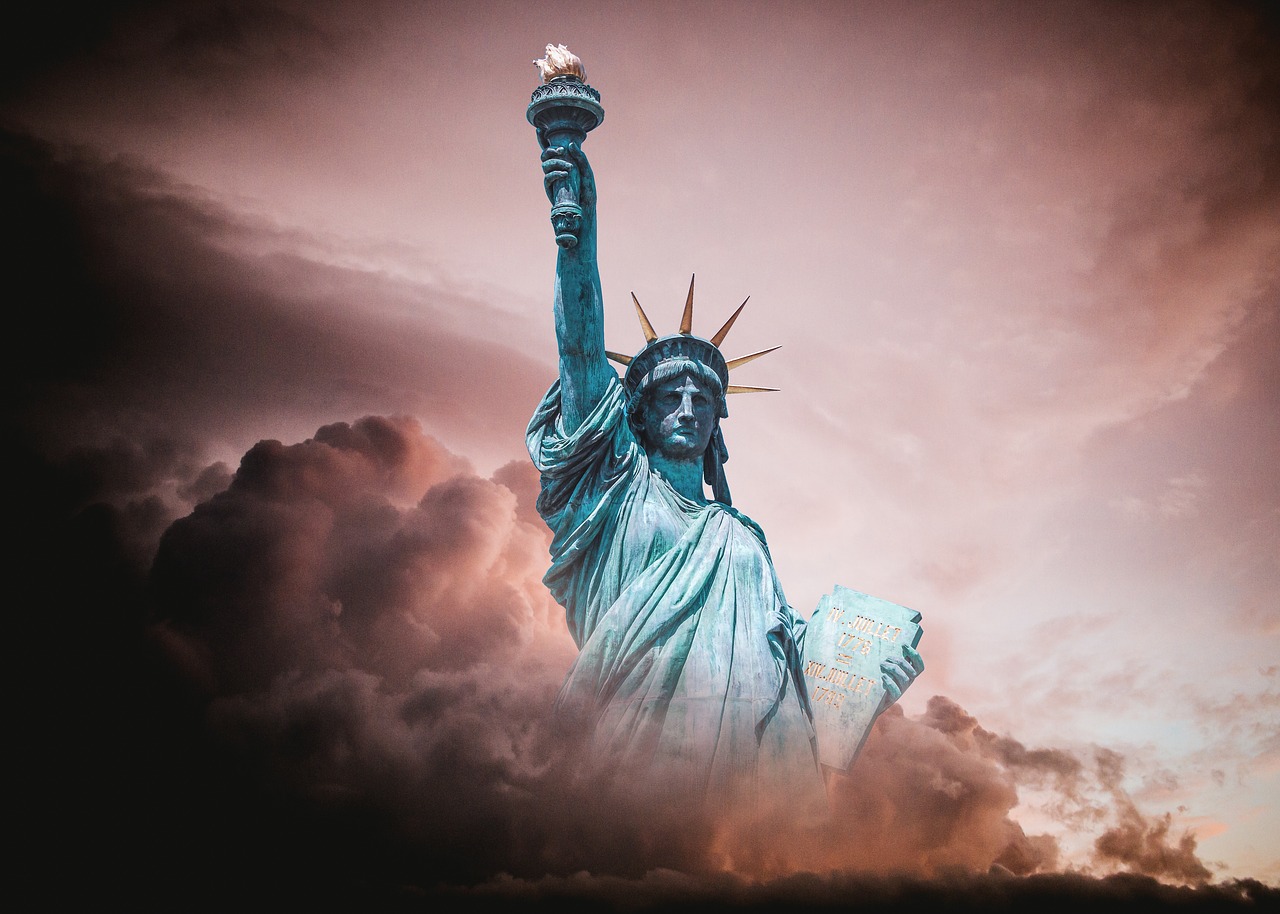 statue of liberty turmoil political free photo
