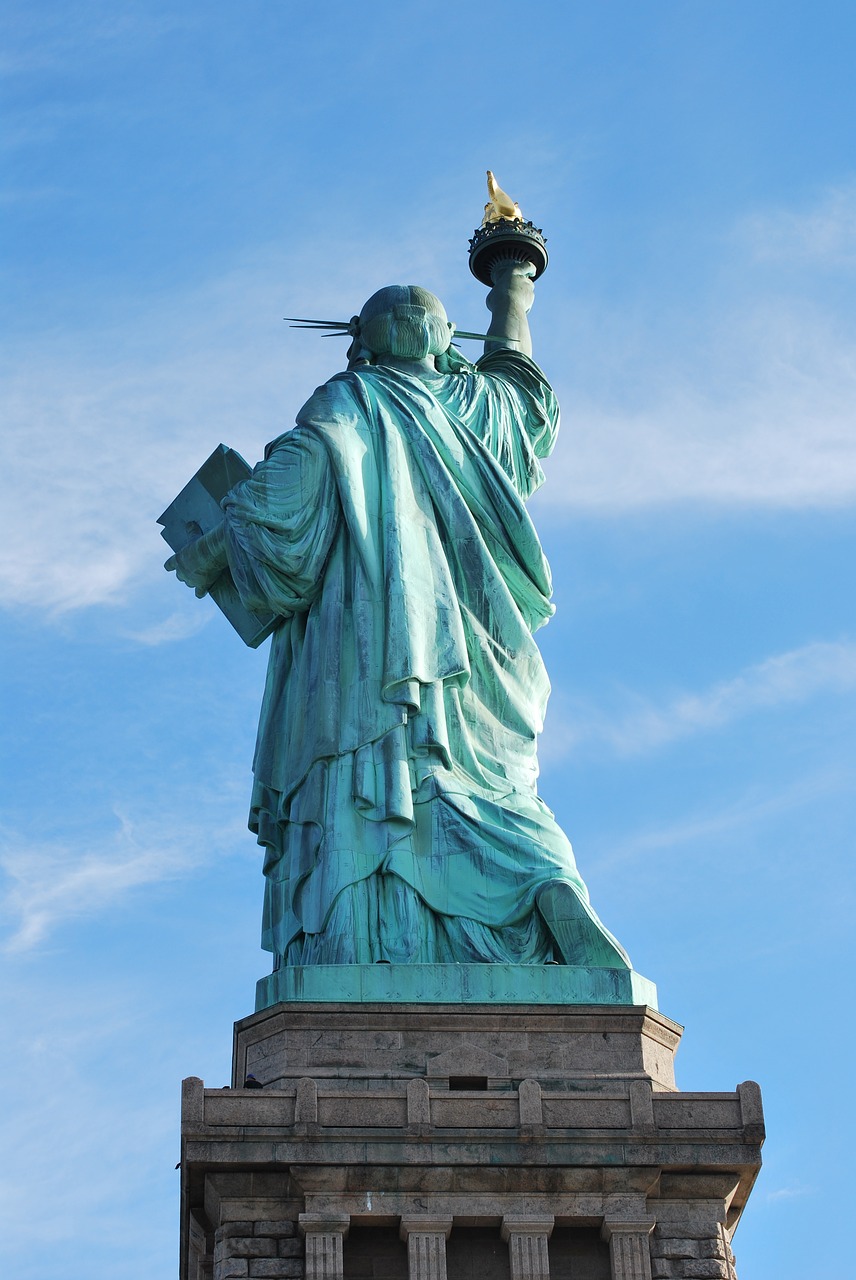 statue of liberty new york backside free photo