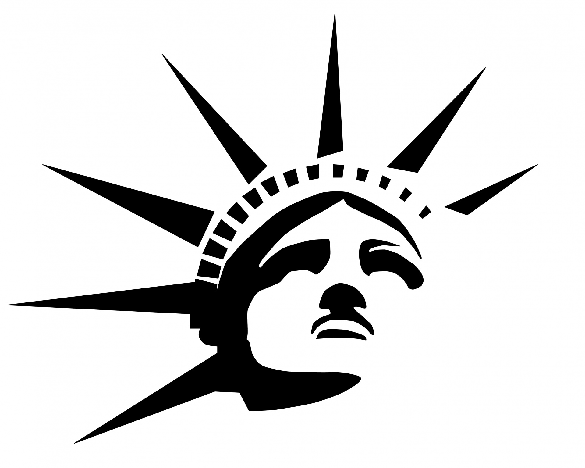 statue liberty face logo free photo