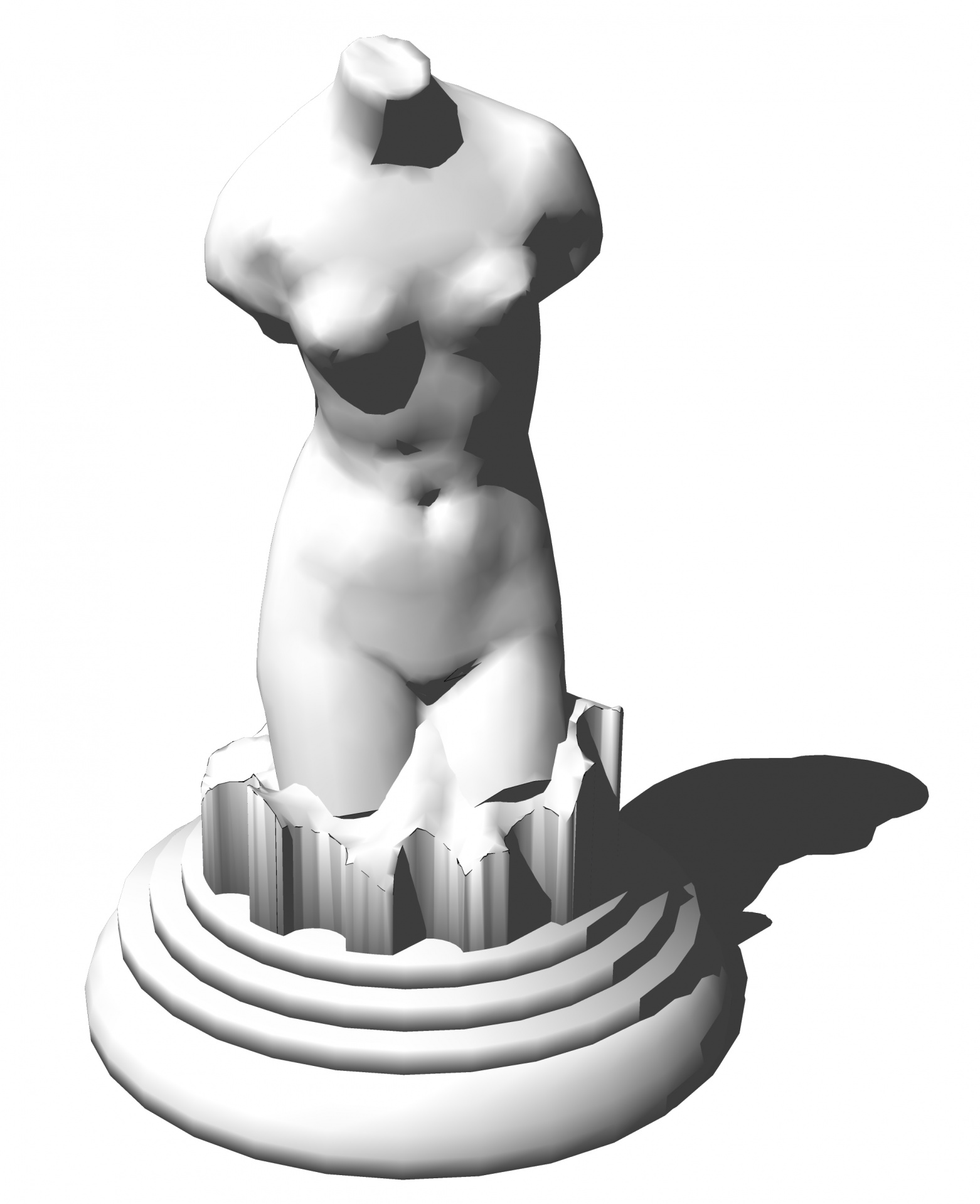 3d drawing statue free photo