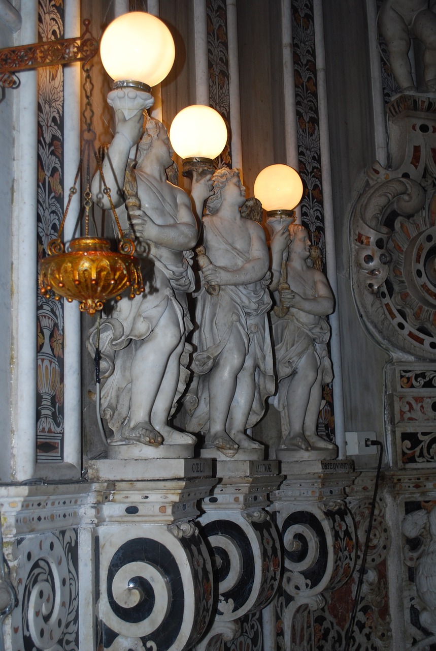 statues church globes free photo