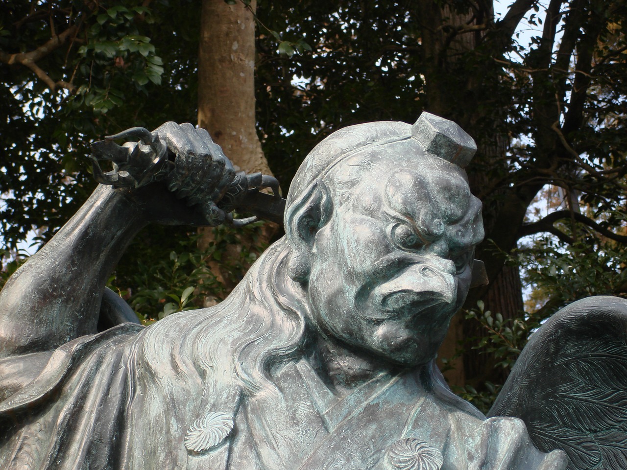 statues tengu japan free photo