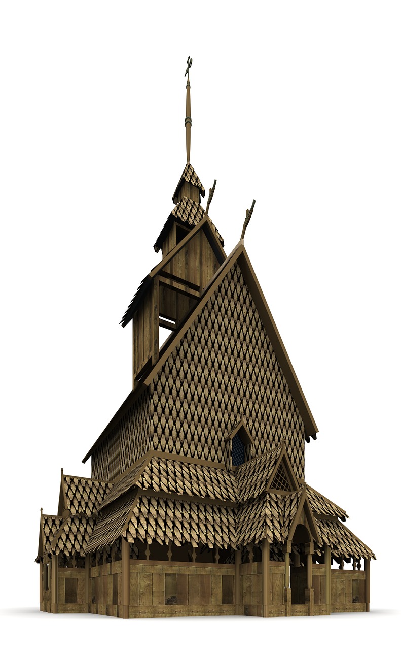 stave church norway architecture free photo