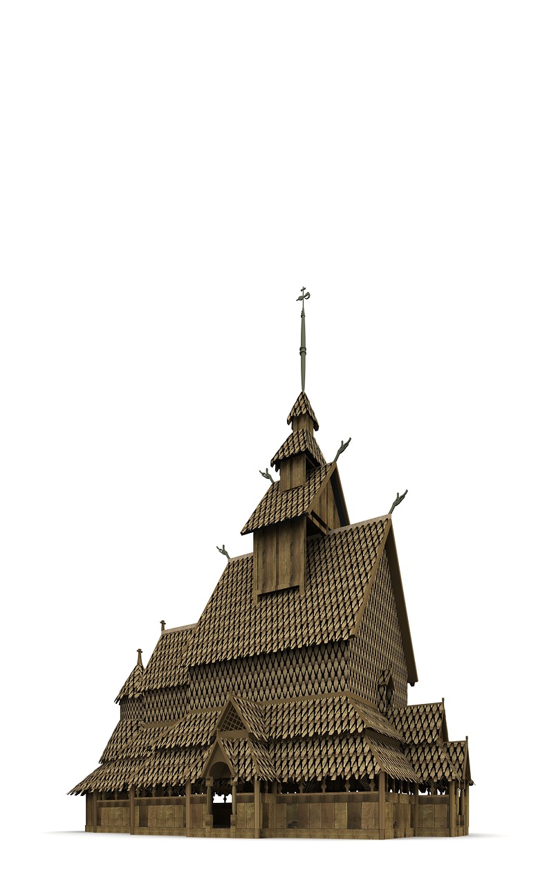 stave church norway architecture free photo