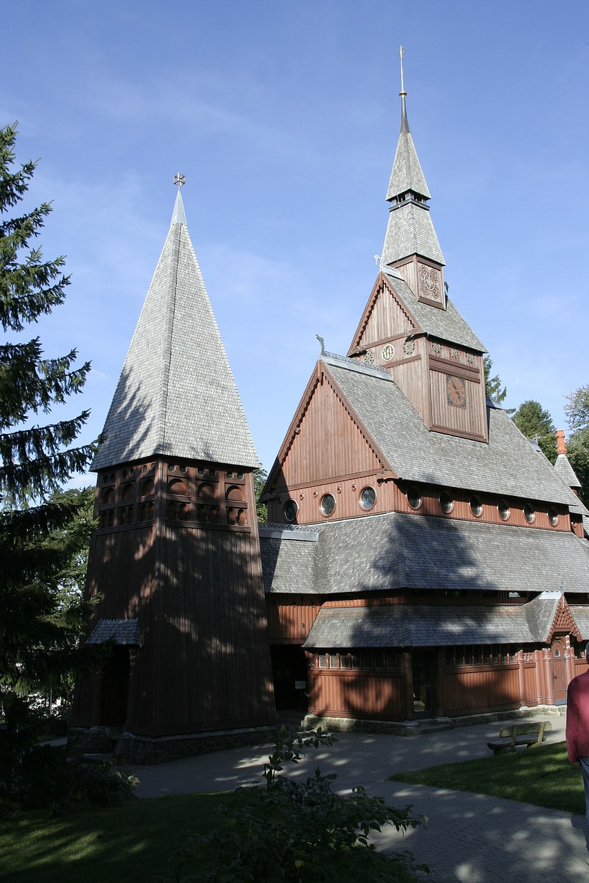 stave church resin architecture free photo