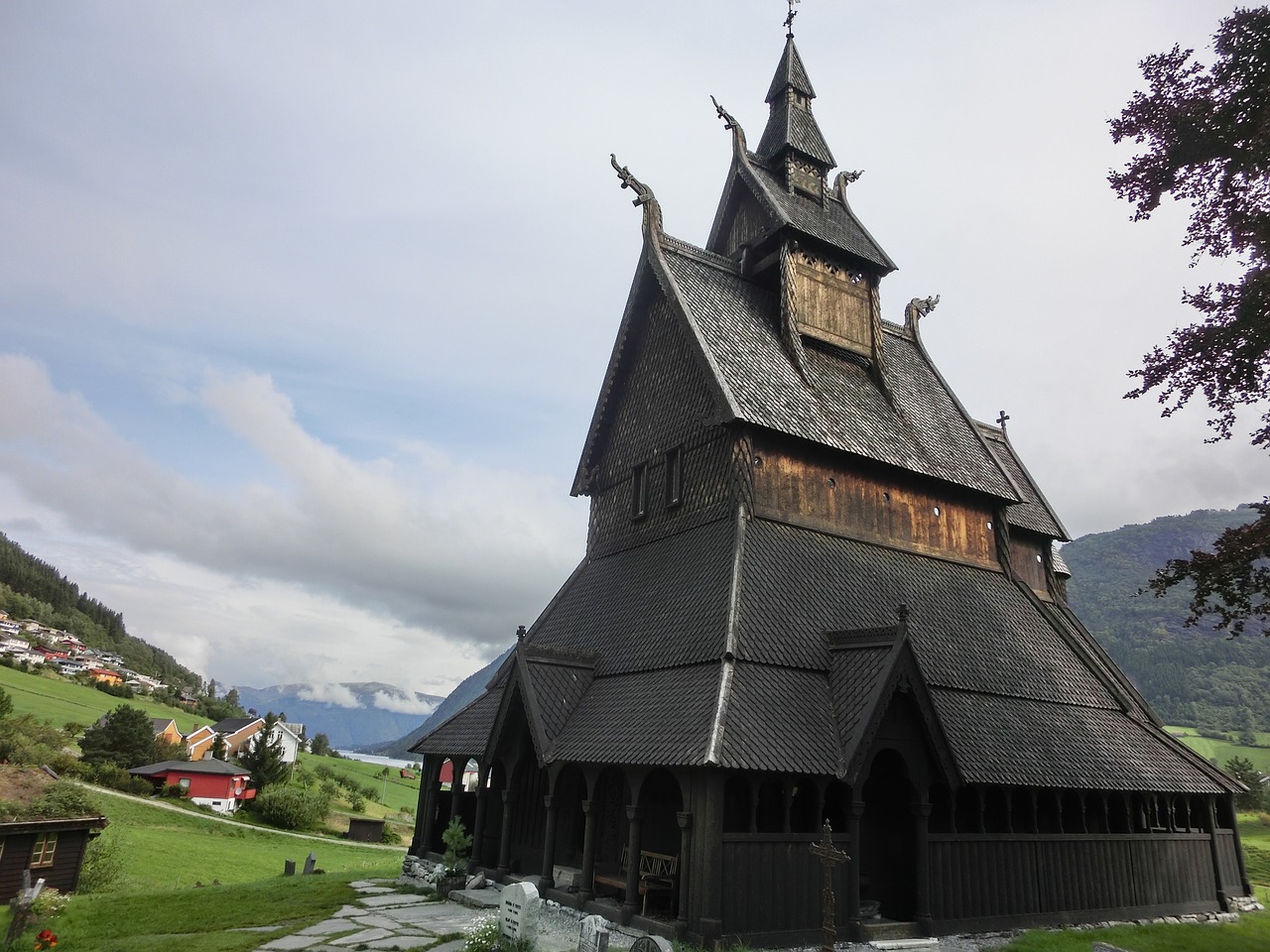 stave church norway viking free photo