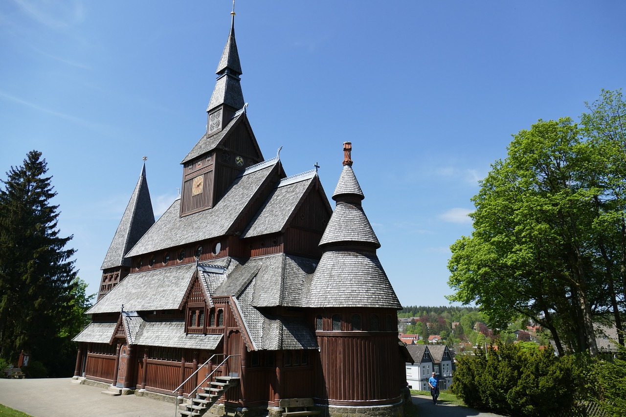 stave church goslar-hahnenklee old free photo