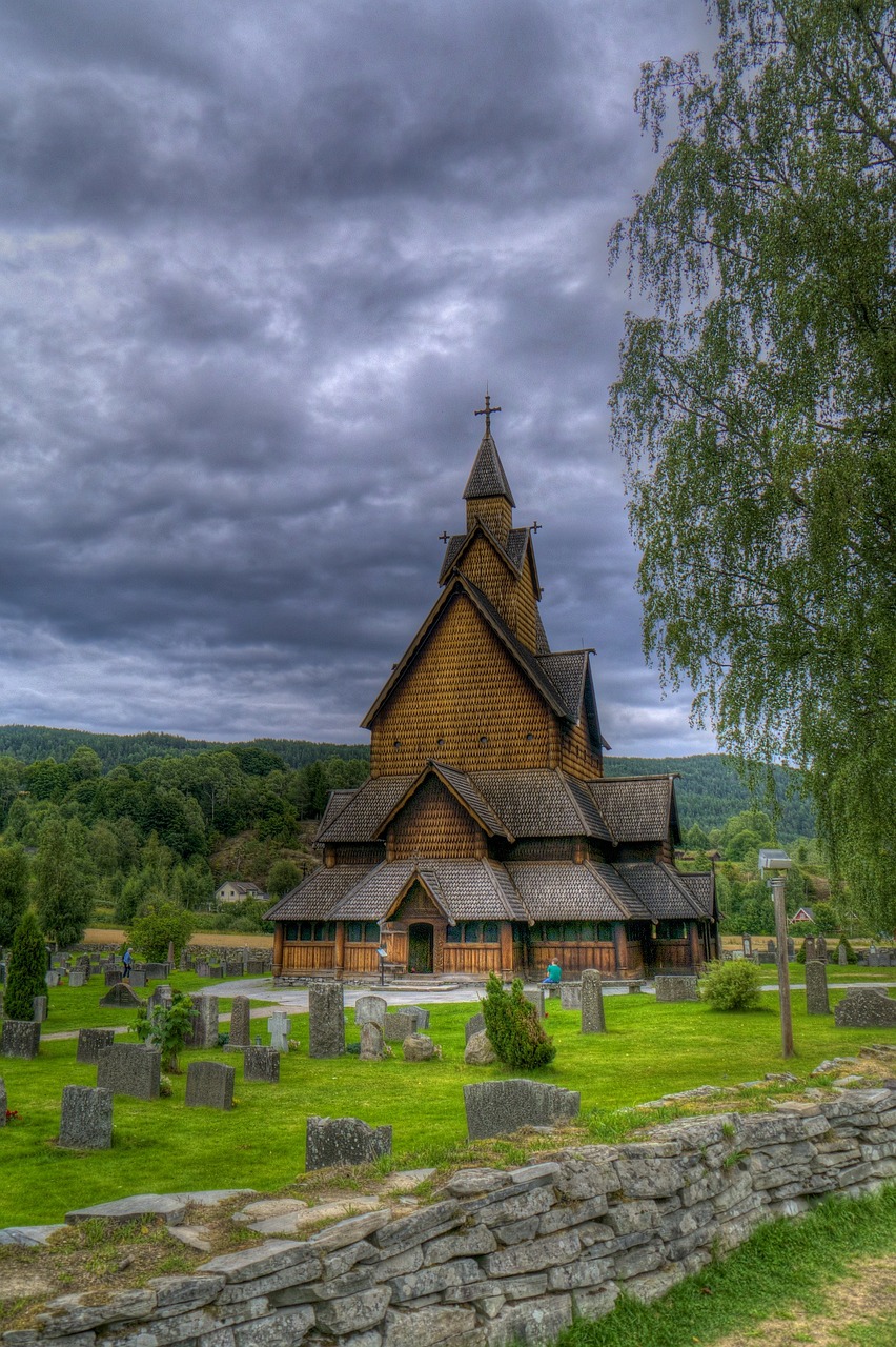 stave church norway architecture free photo