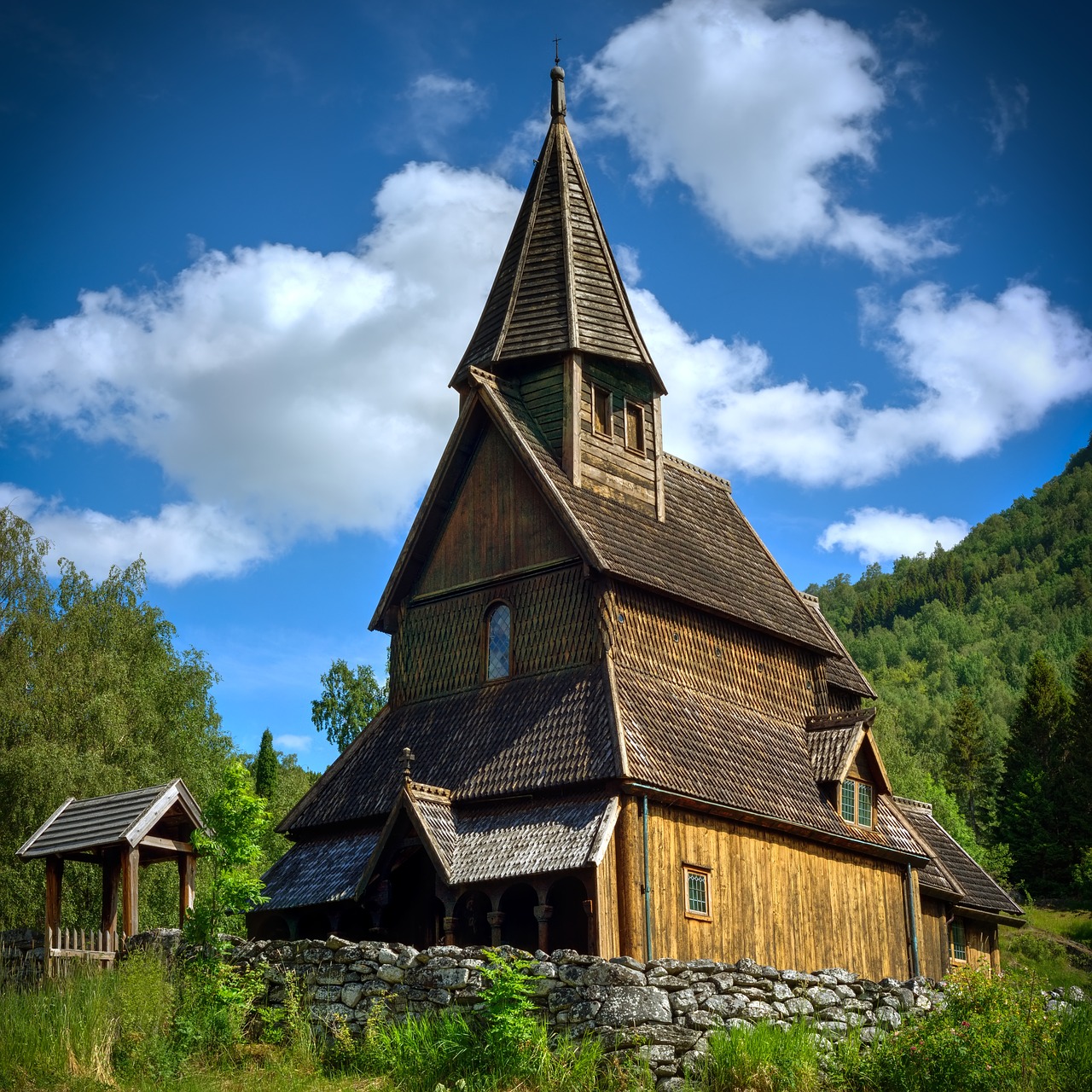 stave church  old  architecture free photo