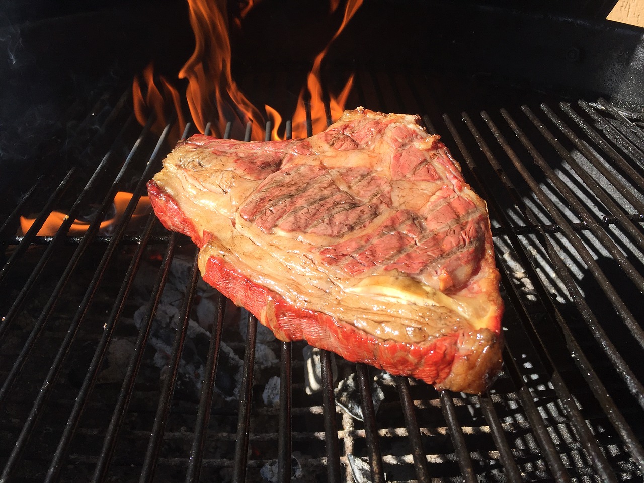 steak embers bbq free photo